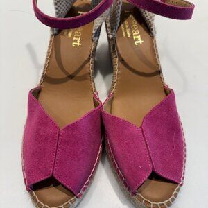 NWOT Paseart Fuschia Suede Espadrilles 41